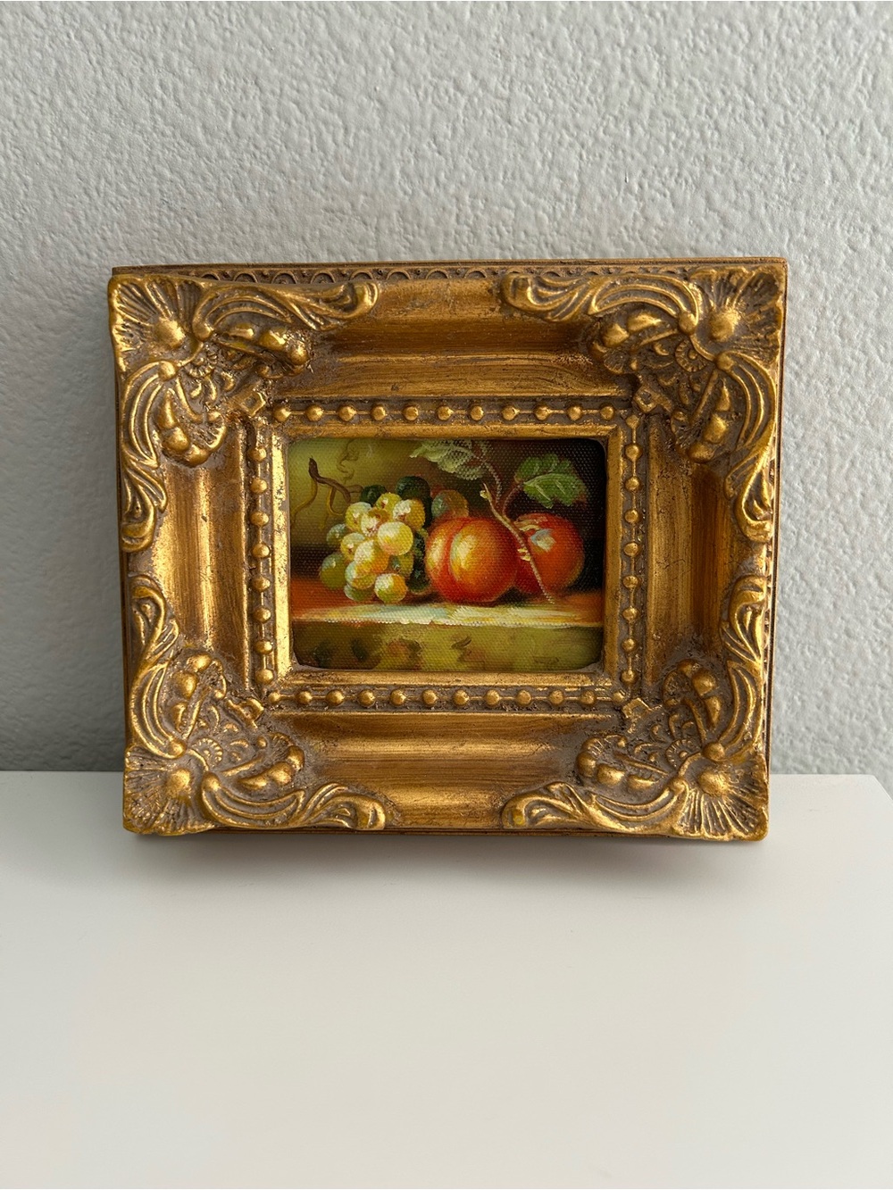 Gold Ornate Small Fruit Still Life Wall Art Frame